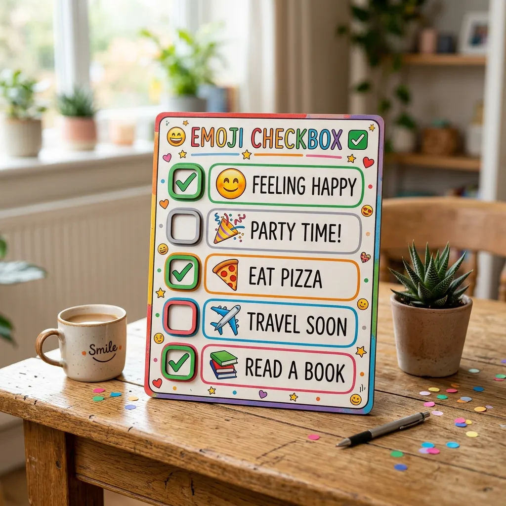 Trending emoji checkbox in 2026