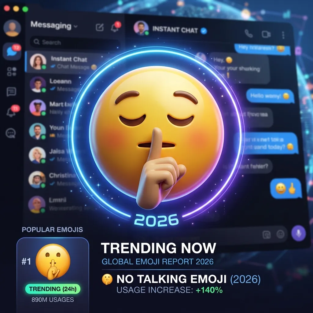Trending no talking emoji in 2026