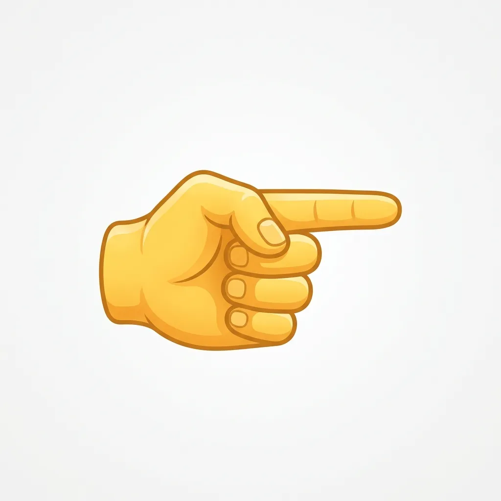 What do finger right emoji mean?