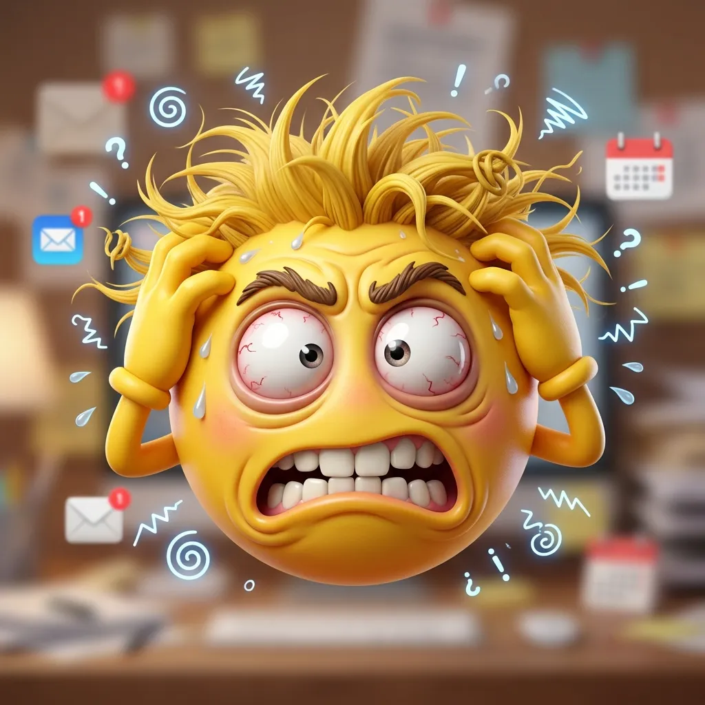 What do frazzled emoji mean?
