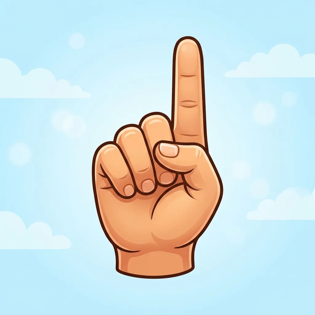 What do up finger emoji mean?