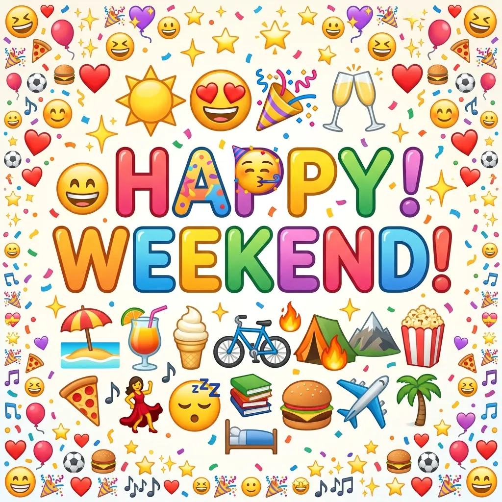 Best happy weekend emoji combos copy & paste