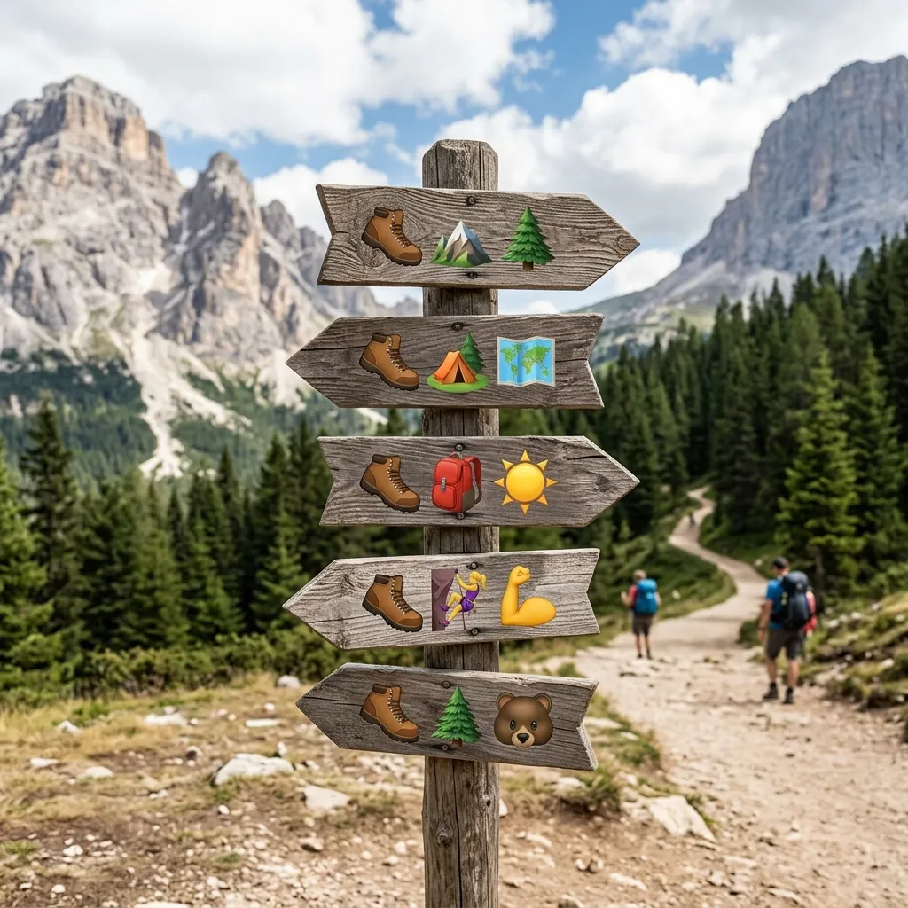 Best hiking boot emoji combos copy & paste