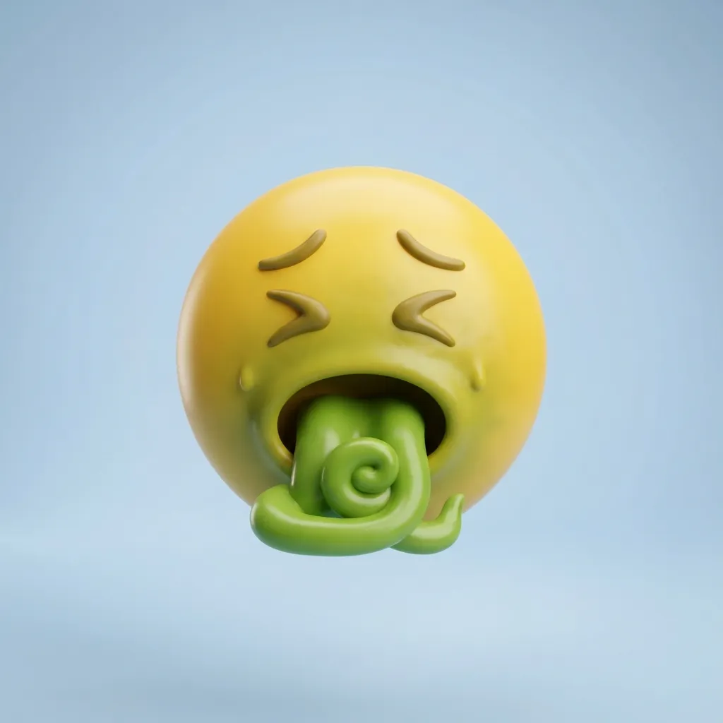 How to use nauseated emoji the right way