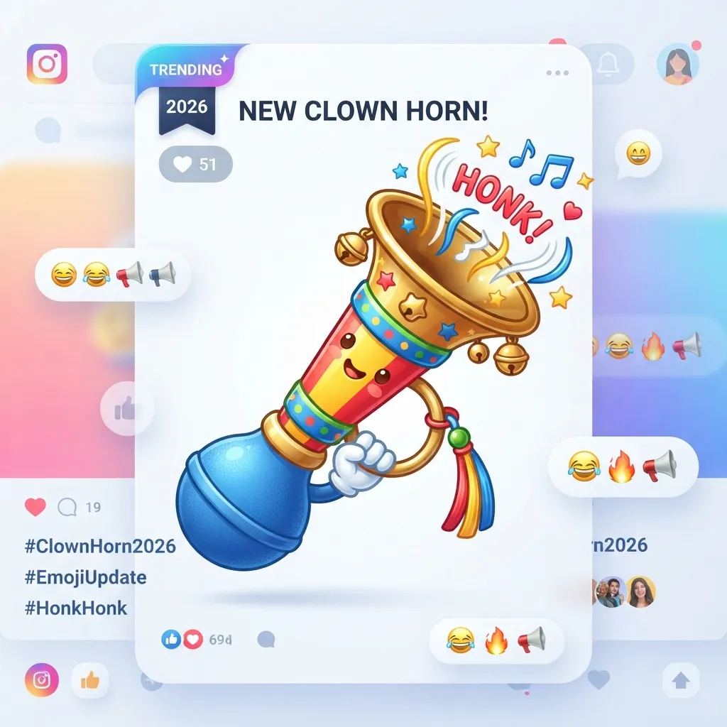 Trending clown horn emoji in 2026