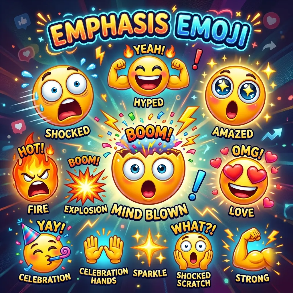 What do emphasis emoji mean?