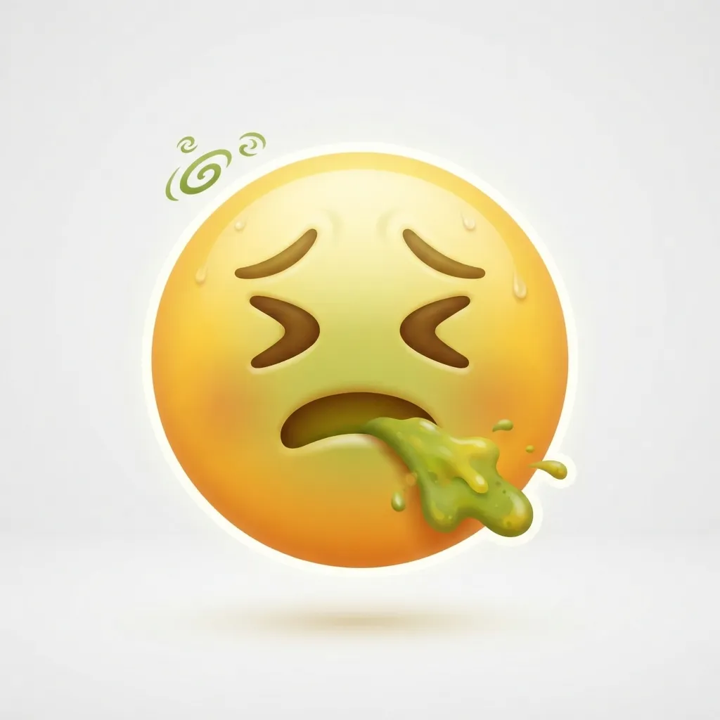 What do nauseated emoji mean?