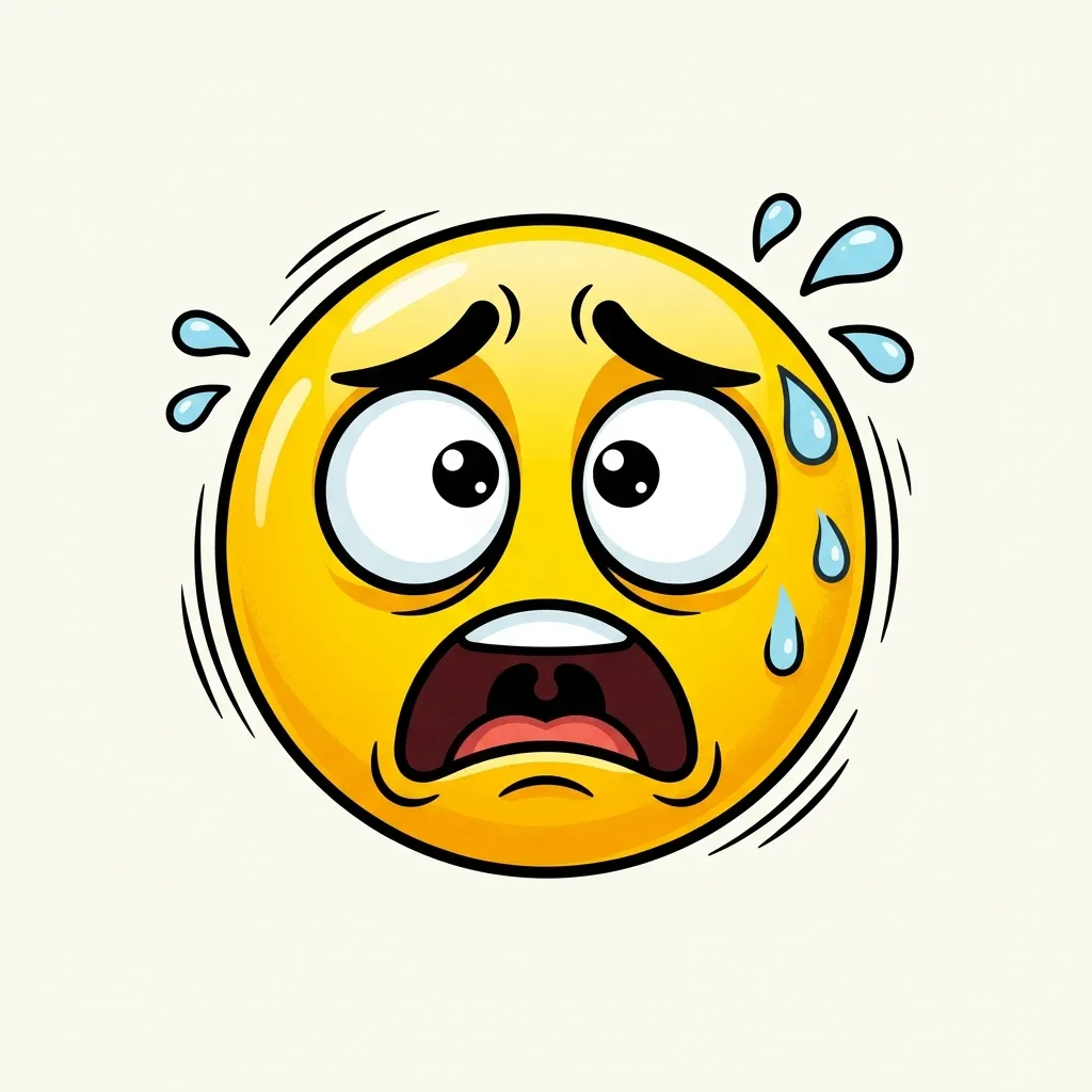 What do scared emoji clipart mean?