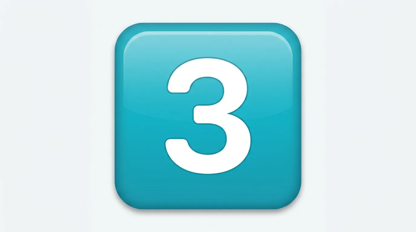 Number 3 Emoji