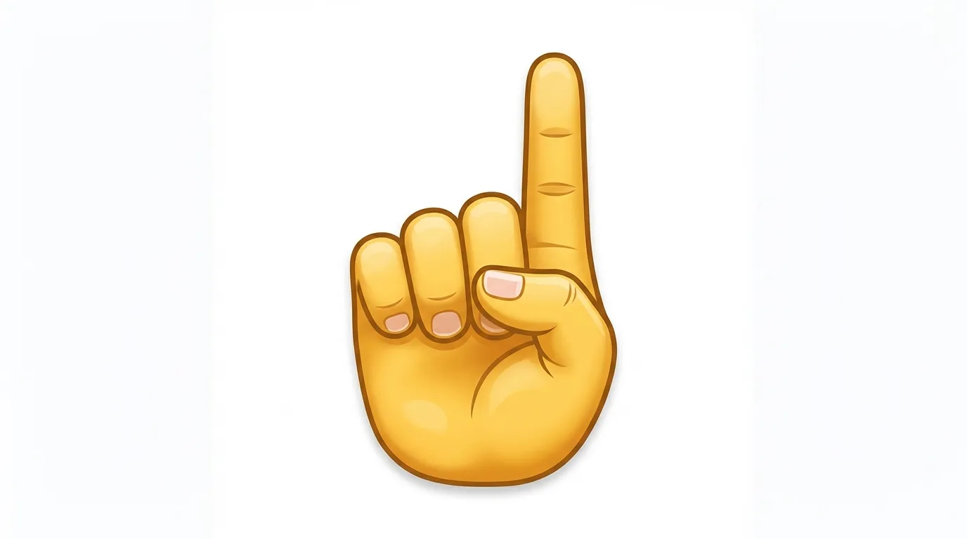 Up Finger Emoji