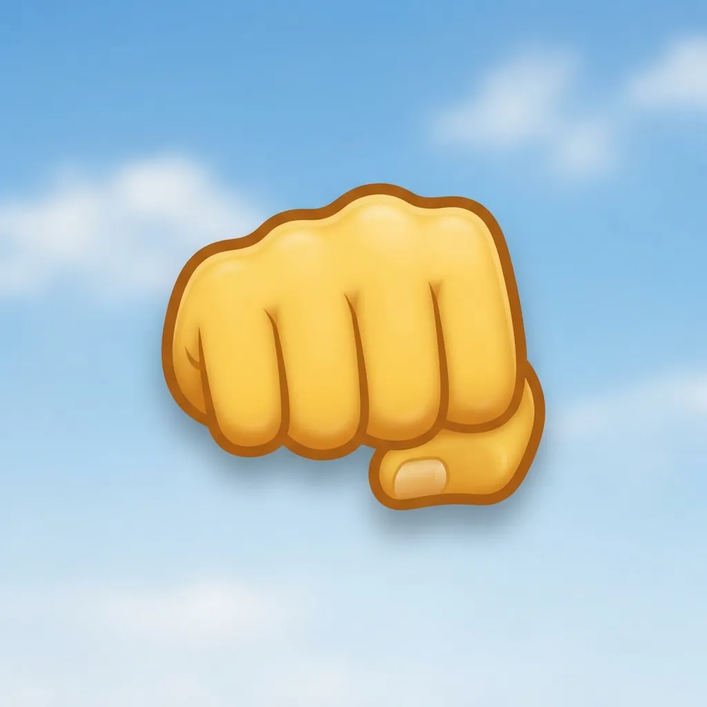 What do punching emoji mean?